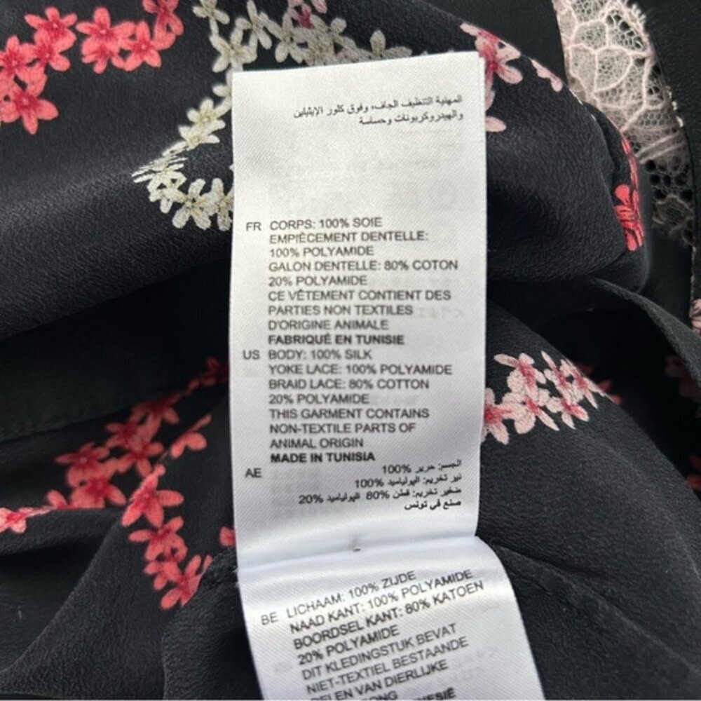 Sandro Hearts and Lace Silk Shirt - Picture 12 of 12